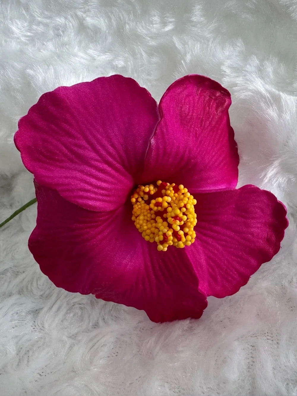Magenta Artificial Flower Accent with Yellow Center - Home Accents